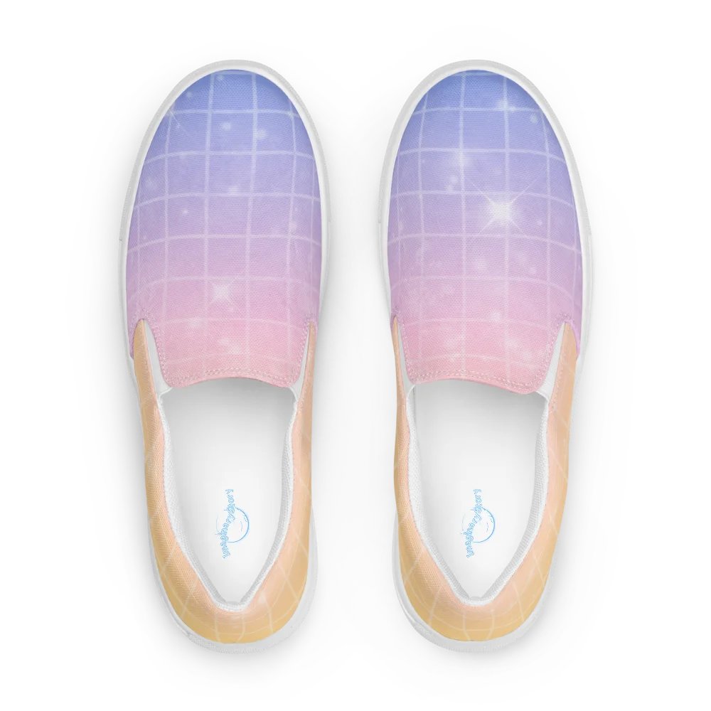 ImaginaryStory Gradient Grid Flats Slip on Loafer shoes product image (1)