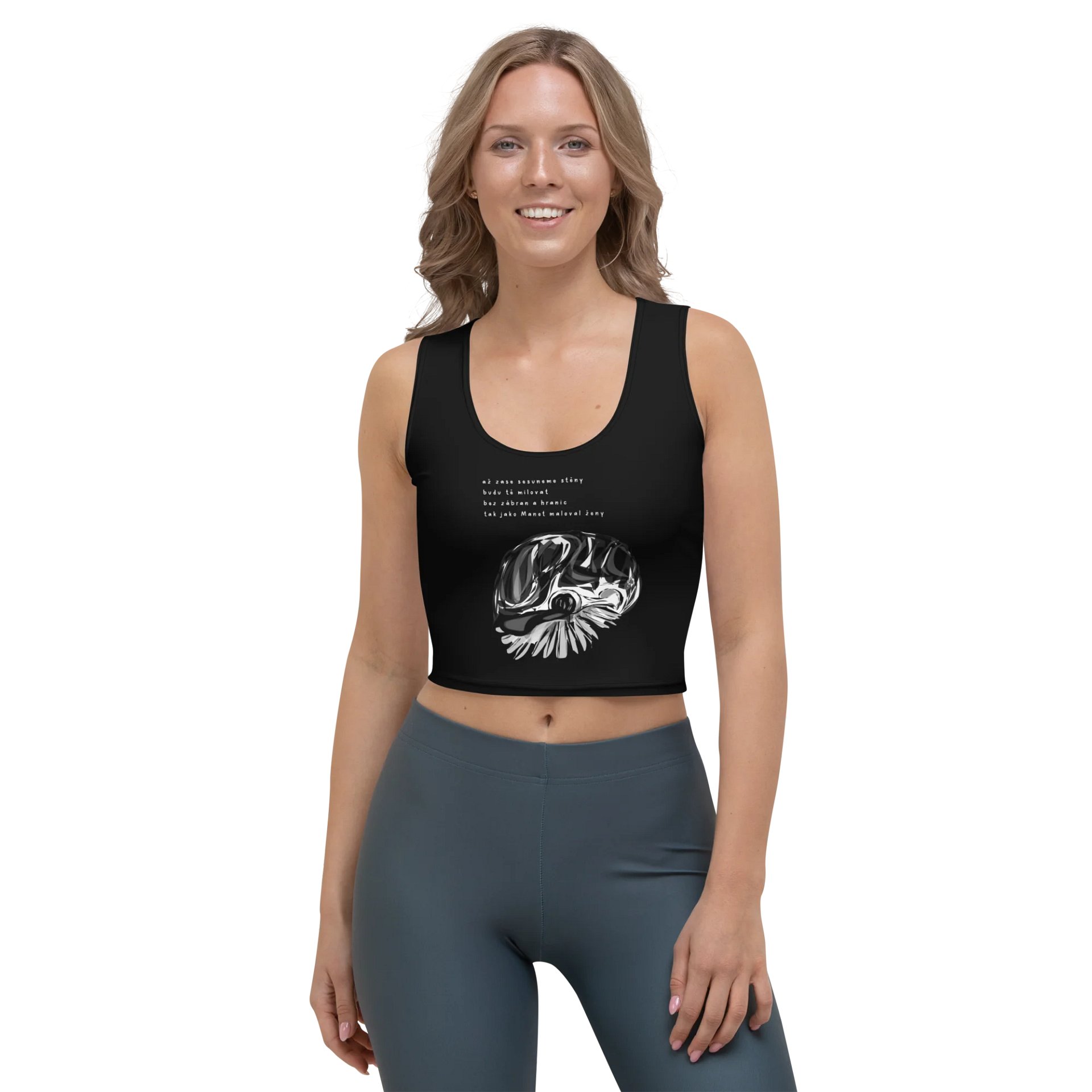 Vylité emoce Black Crop Top product image (1)