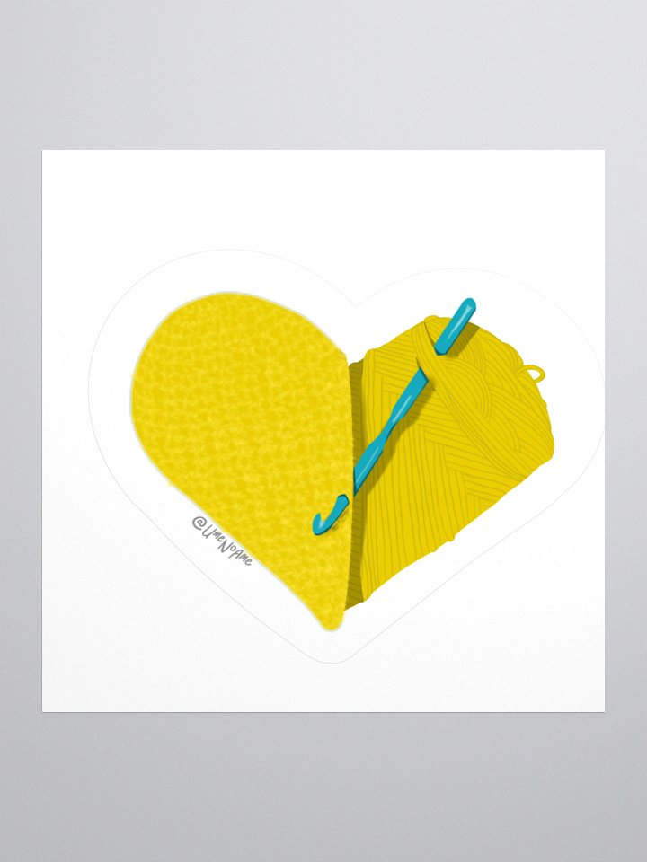 Crochet Love - Yellow Sticker product image (2)
