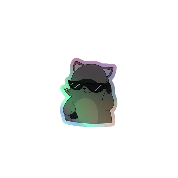 Cool RespawnRaccoon Holographic Sticker product image (1)