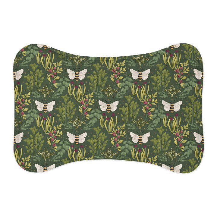 Bees and Foliage Pet Feeding Mat product image (1)