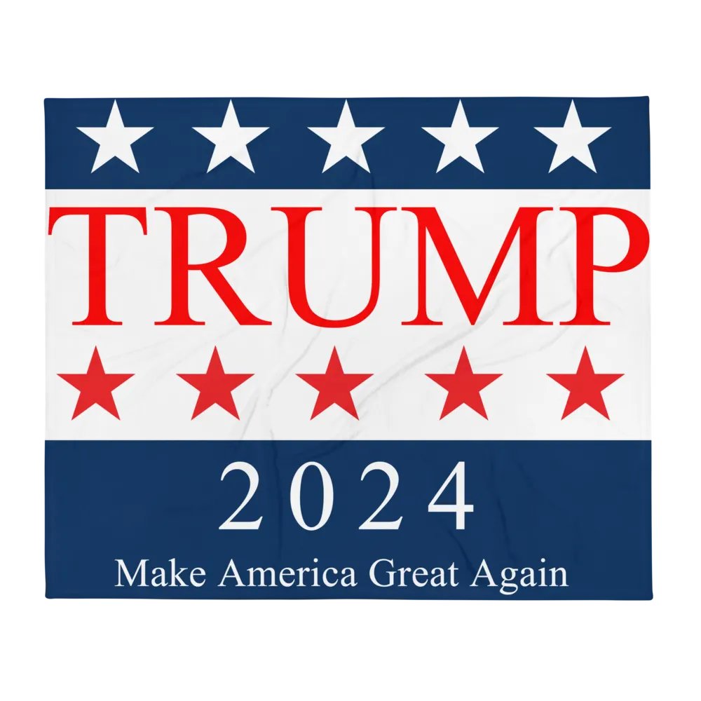 Trump 2024 Throw Blanket product image (2)