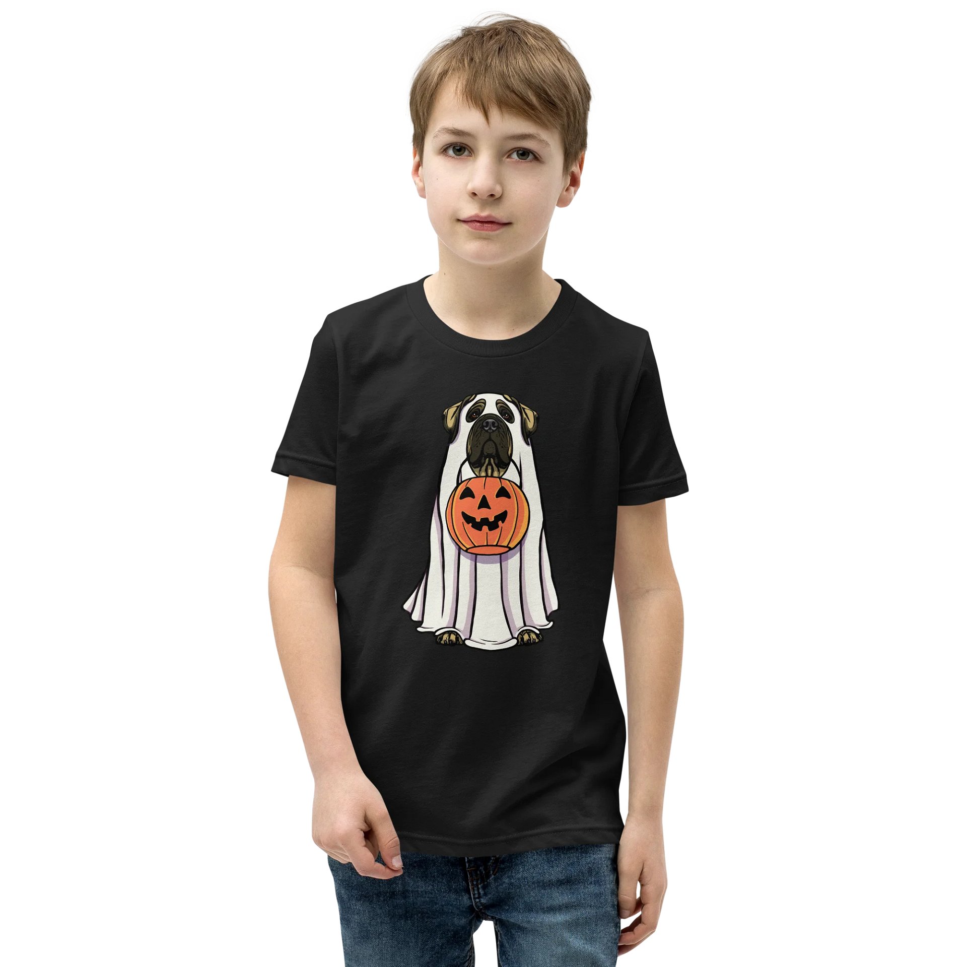 Halloween English Mastiff(Fawn) Youth T-Shirt product image (1)