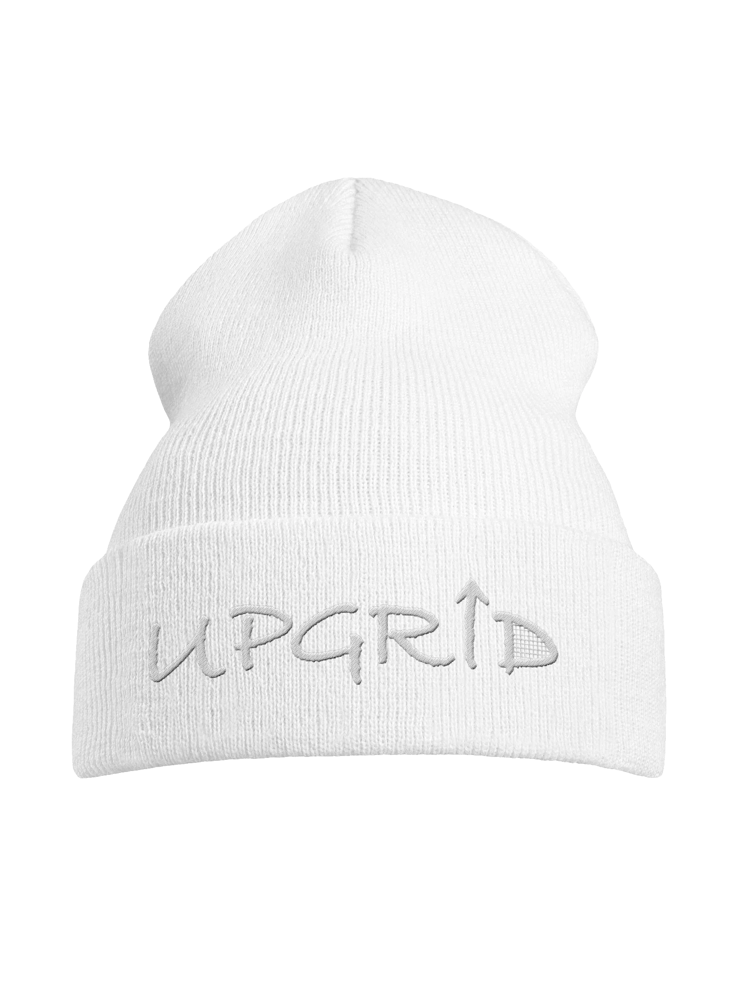 Upgrid White on White Beanie product image (7)