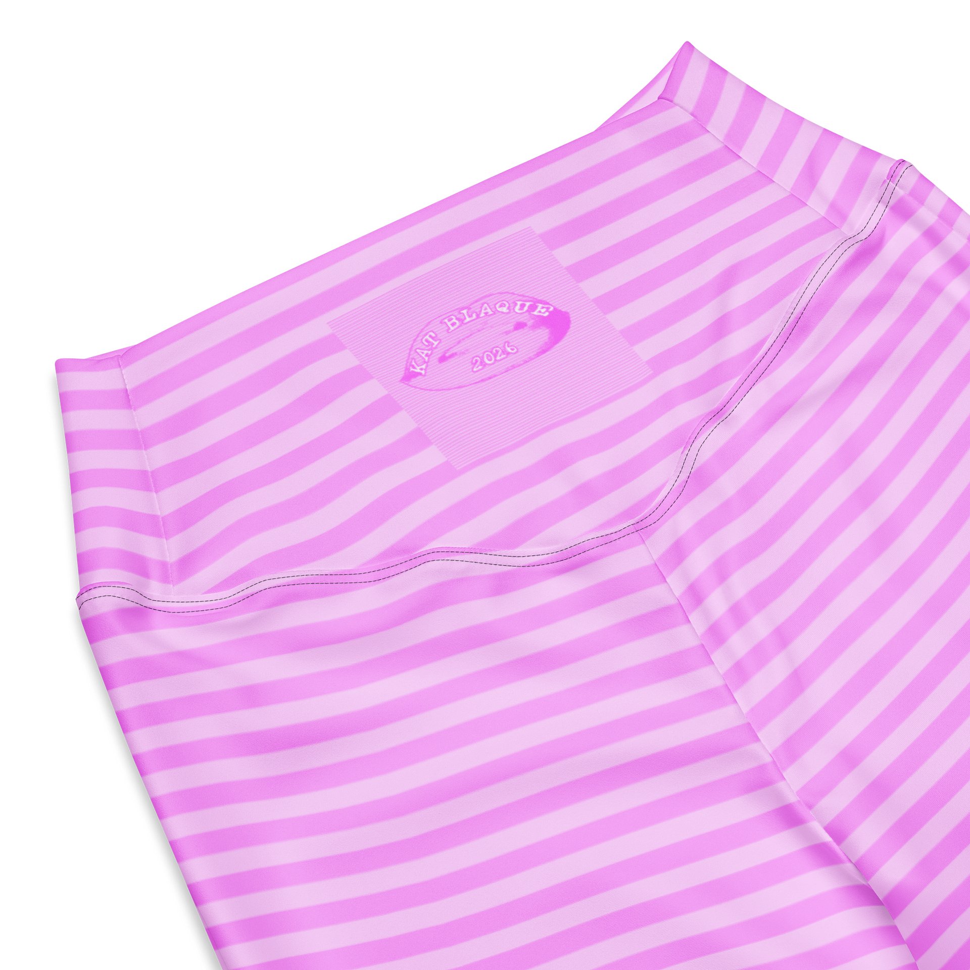 Pink and White Stripped Kat Skull Flares product image (8)