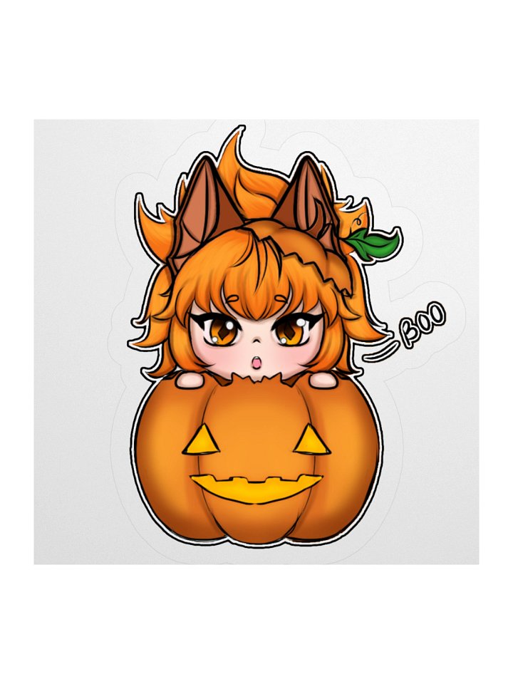 Boo-tiful Pumpkin Kiss Cut Stickers product image (1)