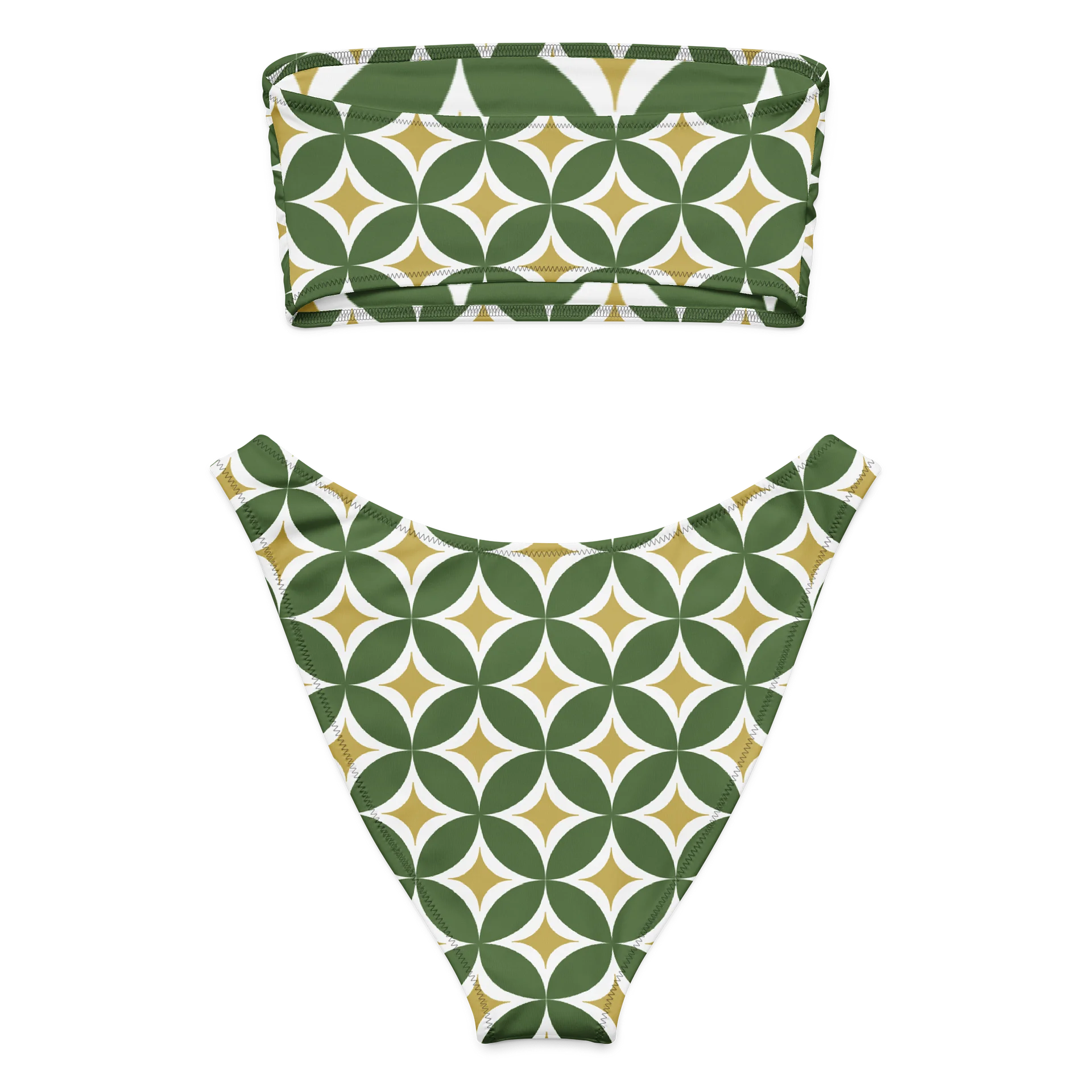 Tessellated Leaf Bandeau Bikini Set product image (2)