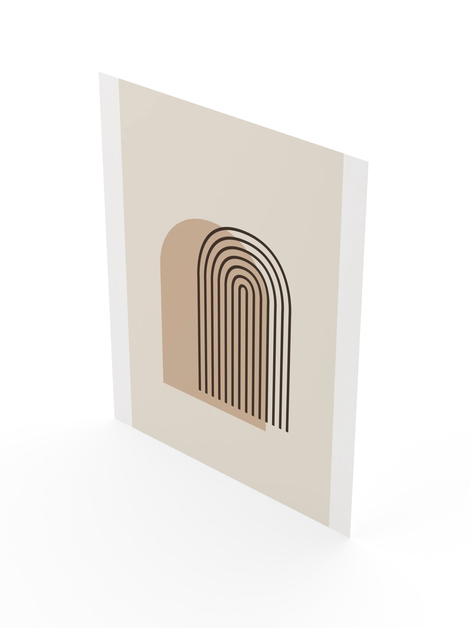 Mocha Layered Arch Print | Neutral Bathroom Wall Art product image (5)