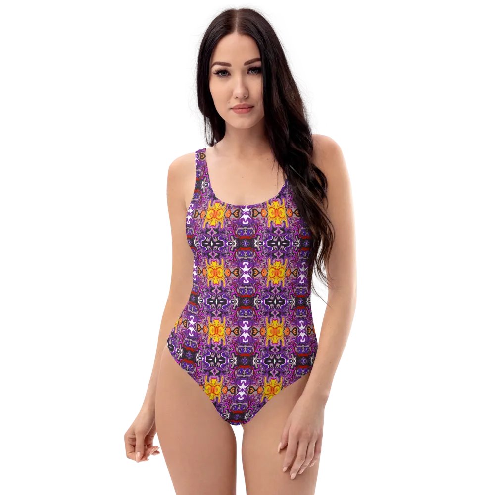African Inspired Design Purple Swimsuit product image (4)