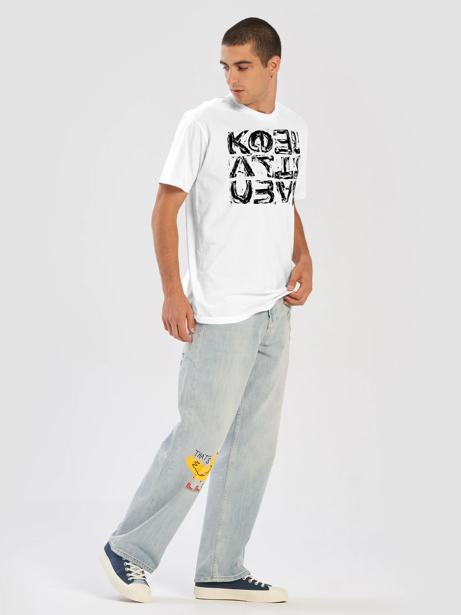 Keep Art Human - Mono Blocks Black Tee product image (5)