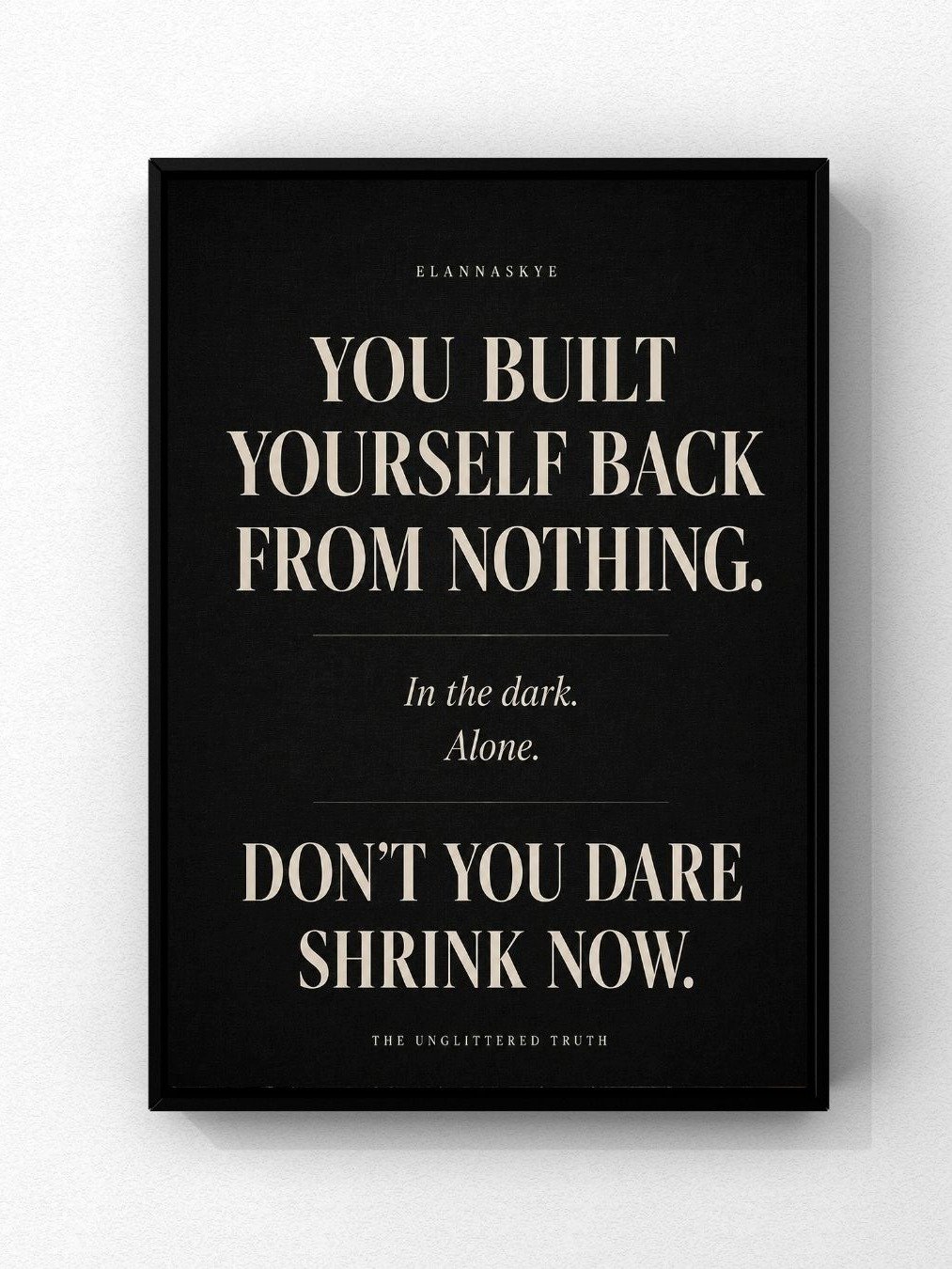 You Built Yourself Back From Nothing - Dark Edition Printable Wall Art product image (1)