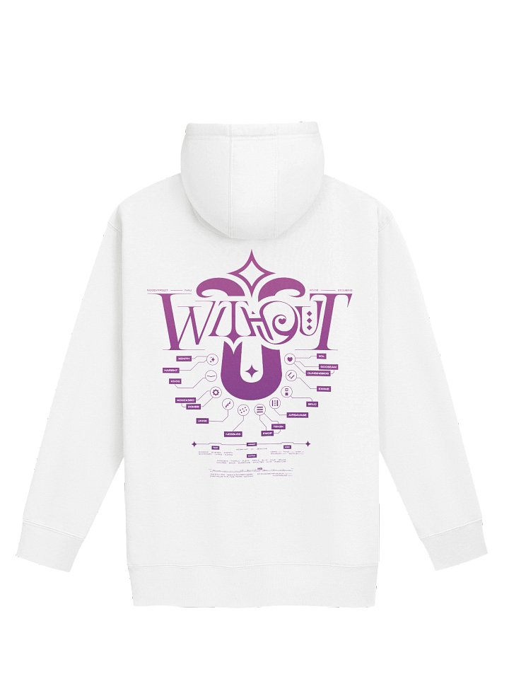 W/O U Gradient Pink/White Hoodie product image (2)