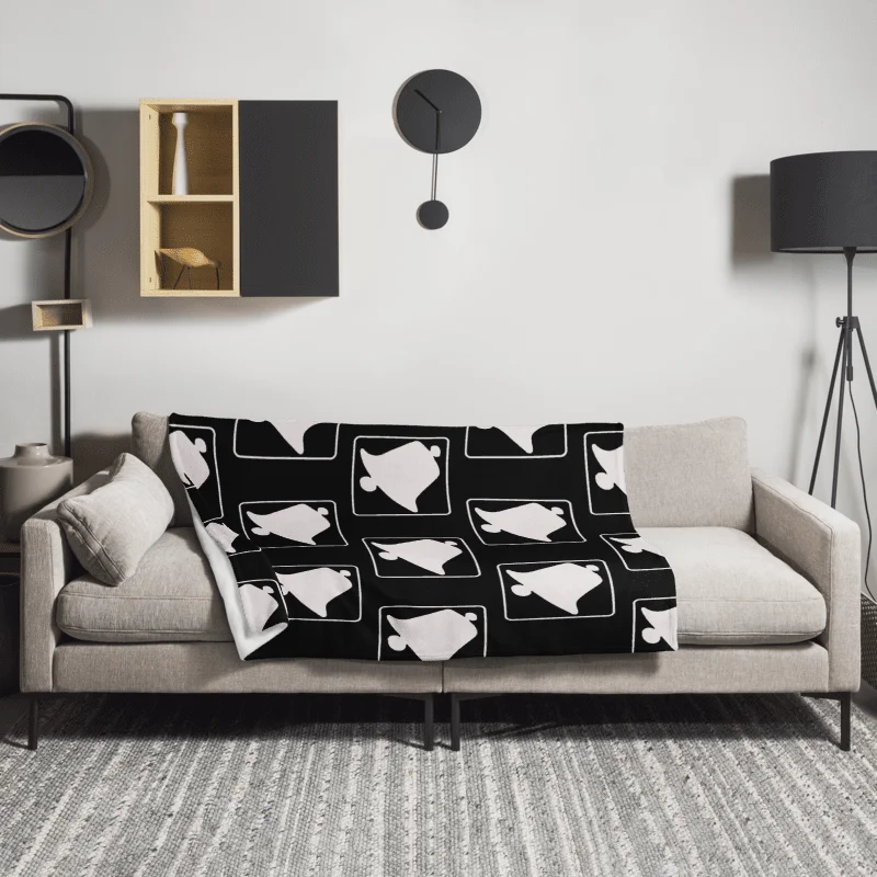Cozy Black & White Nights Throw Blanket product image (2)