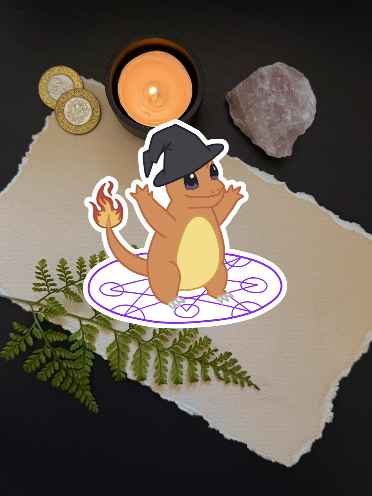 Charred Salamander - Summoning Pocket Friends 2.75" Sticker product image (1)