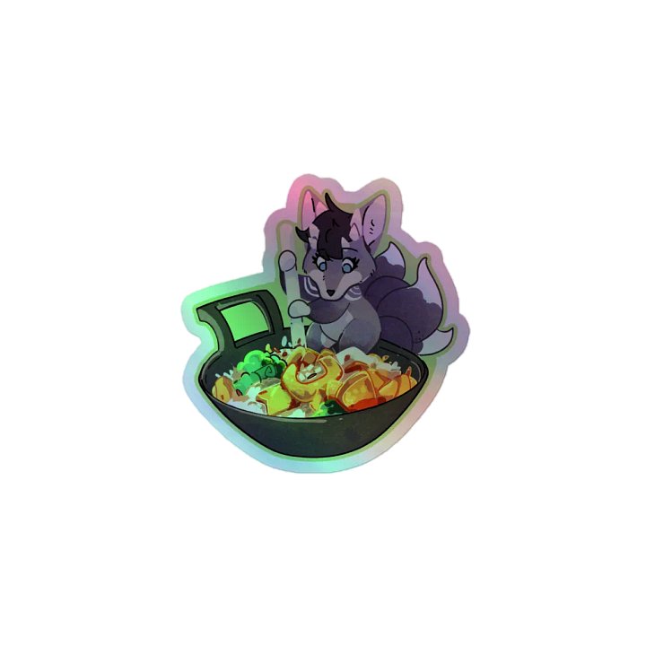 Zorri and Chicken Stir Fry Sticker Holo product image (1)