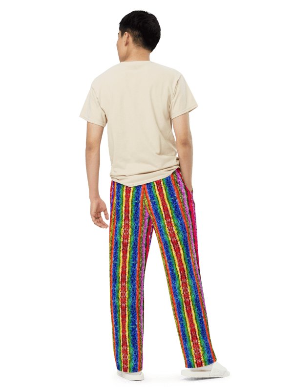 Boho colorful Stripes - Unisex Wide-Leg Pants product image (6)