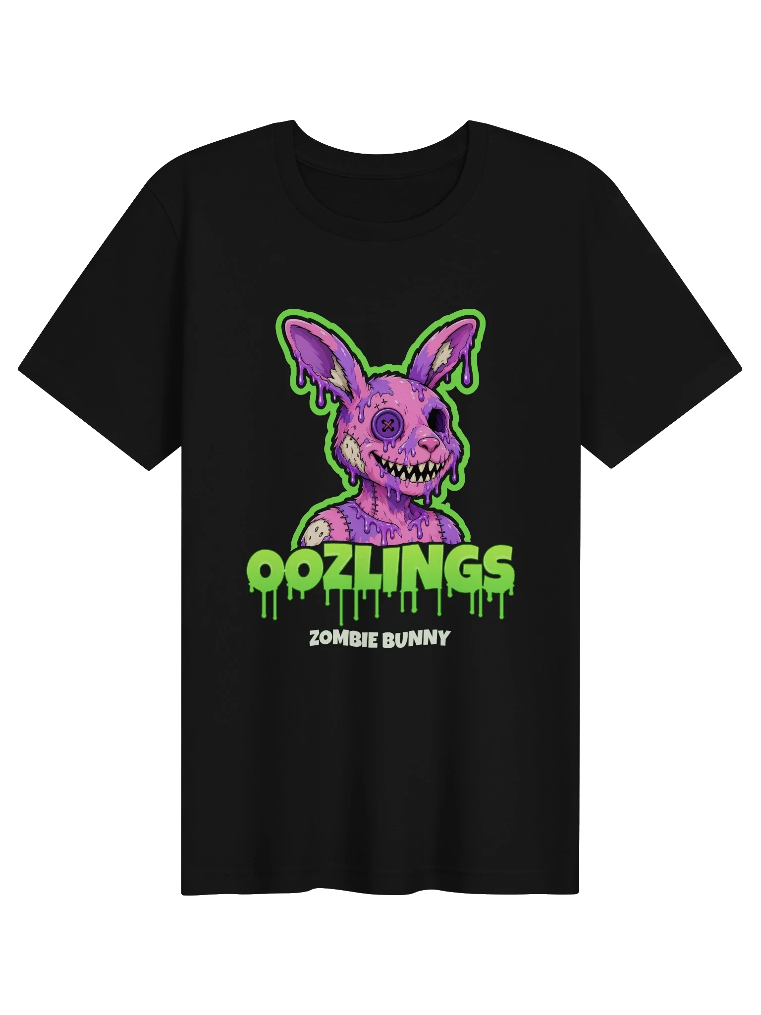 Zombie Bunny Hero Tee in Black