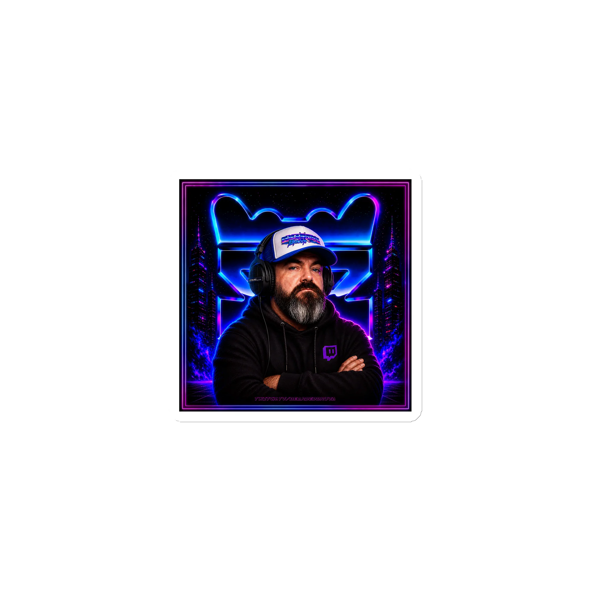 BeardedBruva Die-Cut Magnet product image (1)