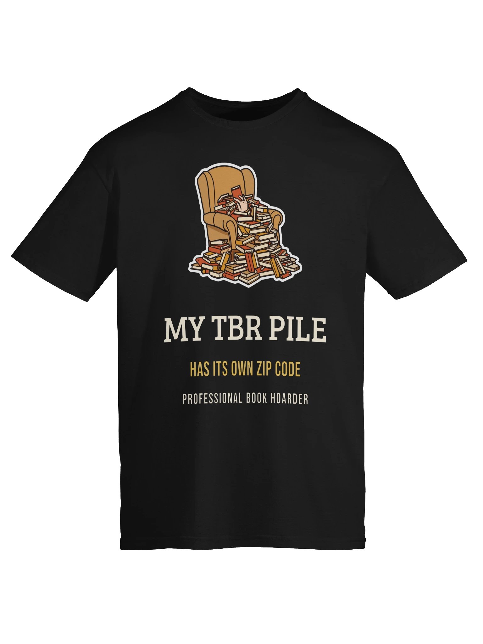 My TBR Pile Has Its Own Zip Code Shirt – Funny Book Lover Gift Tee product image (5)