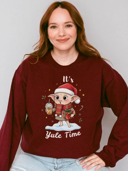 House Elf Magical Yule Christmas Cozy Minimalist Sweatshirt product image (2)