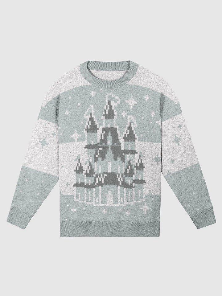 Snowy Blue Christmas Castle Jumper product image (1)