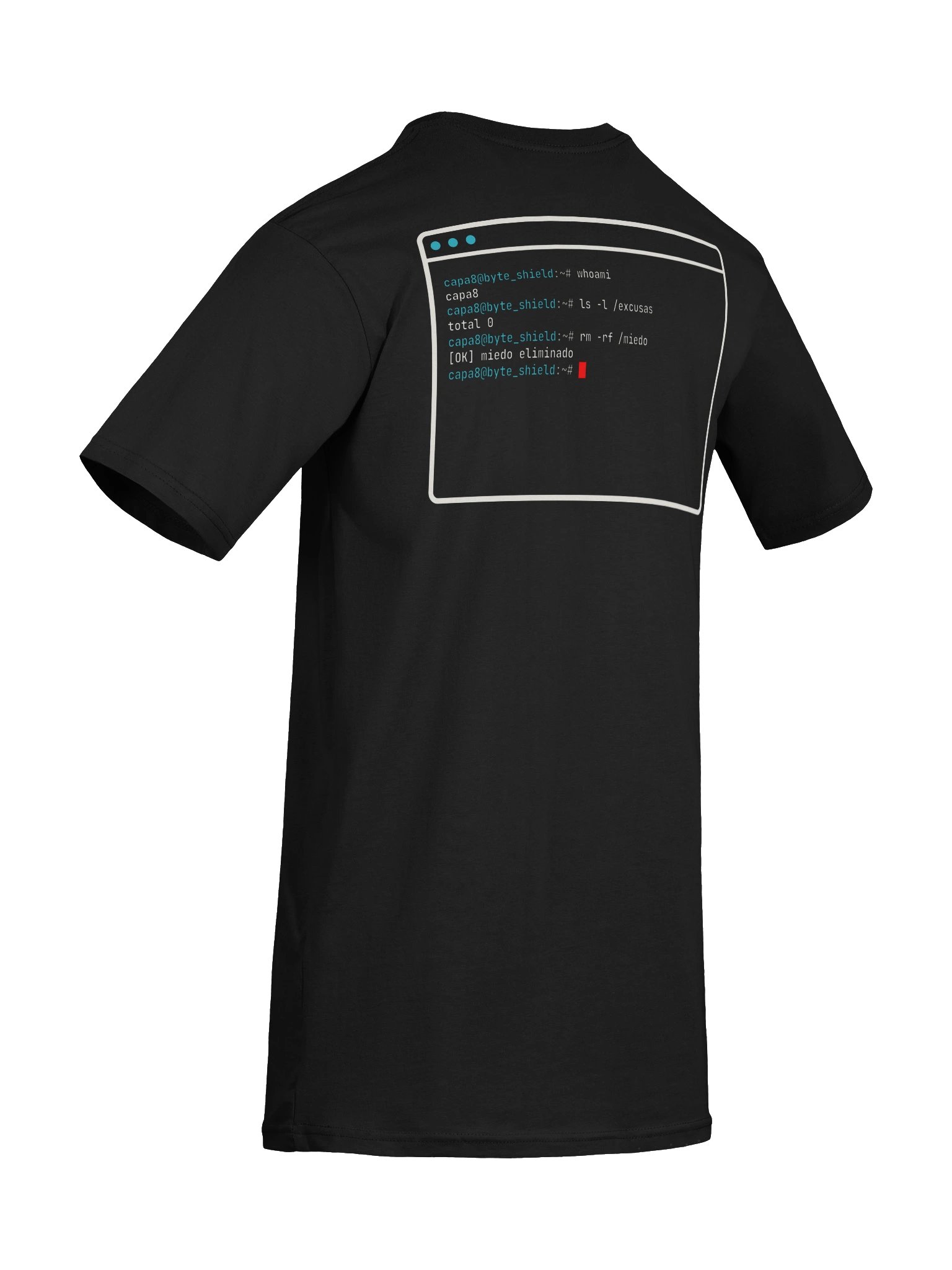 Camiseta Heavyweight rm -rf /miedo · Capa 8 · byte_shield product image (12)