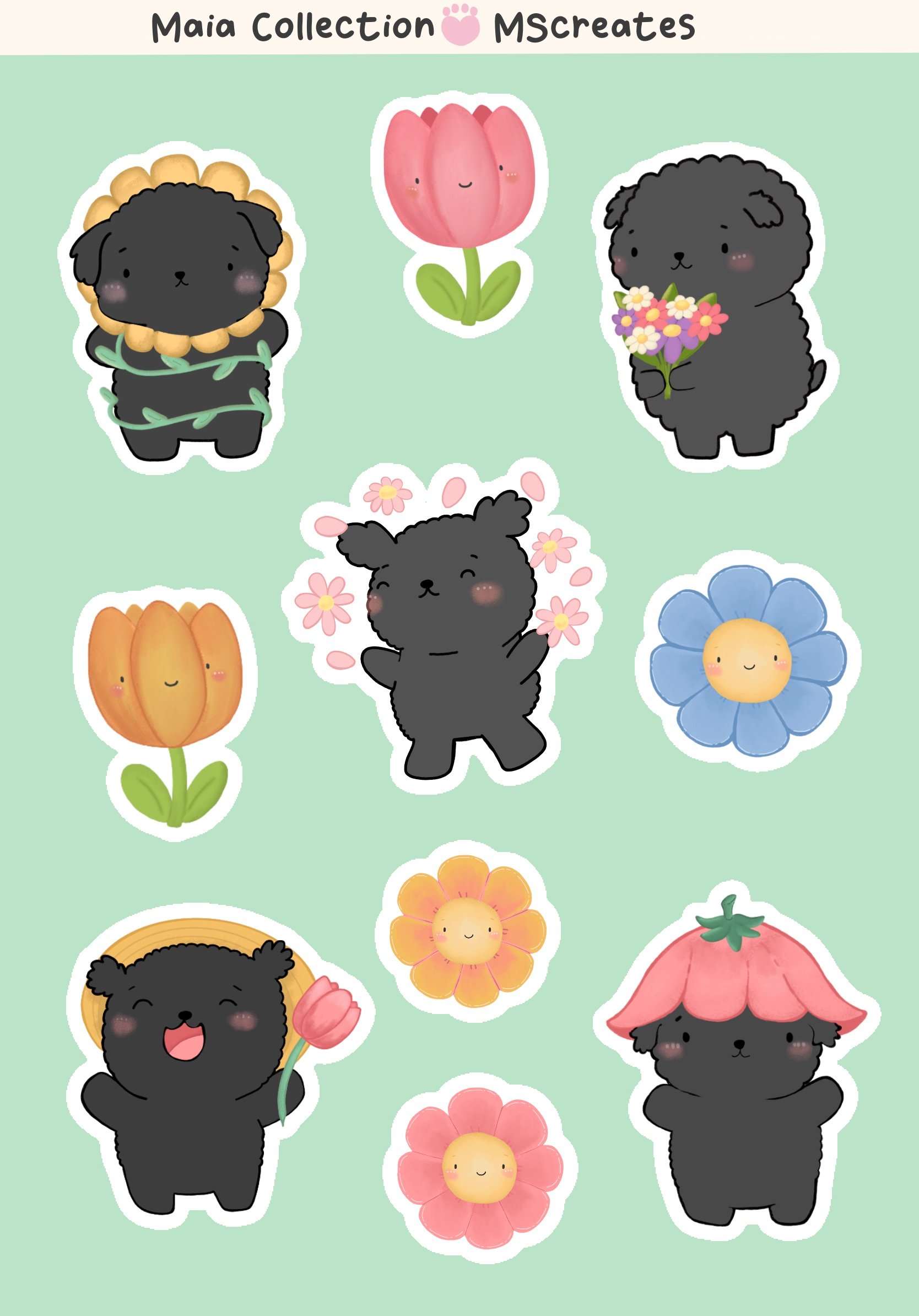 Maia Spring Flowers Sticker Sheet product image (1)