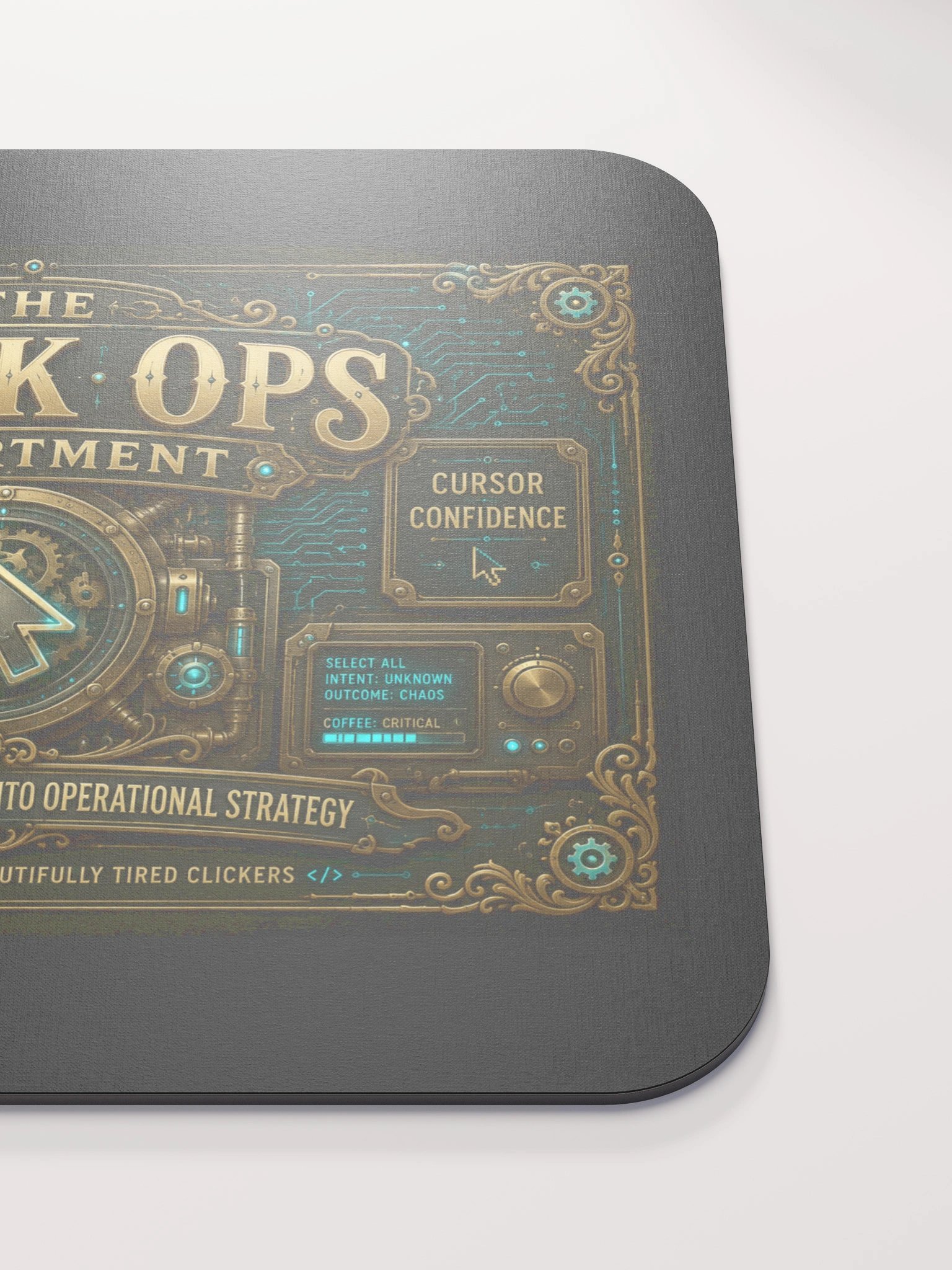 Syntax & Sarcasm Click Ops Department Classic Mouse Pad product image (5)