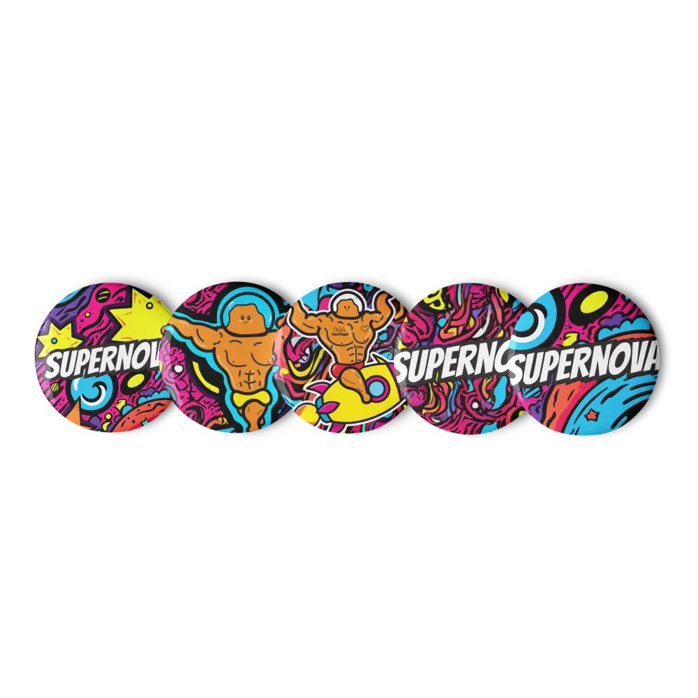 Supernova Dodgeball Club Pin Button Set product image (3)
