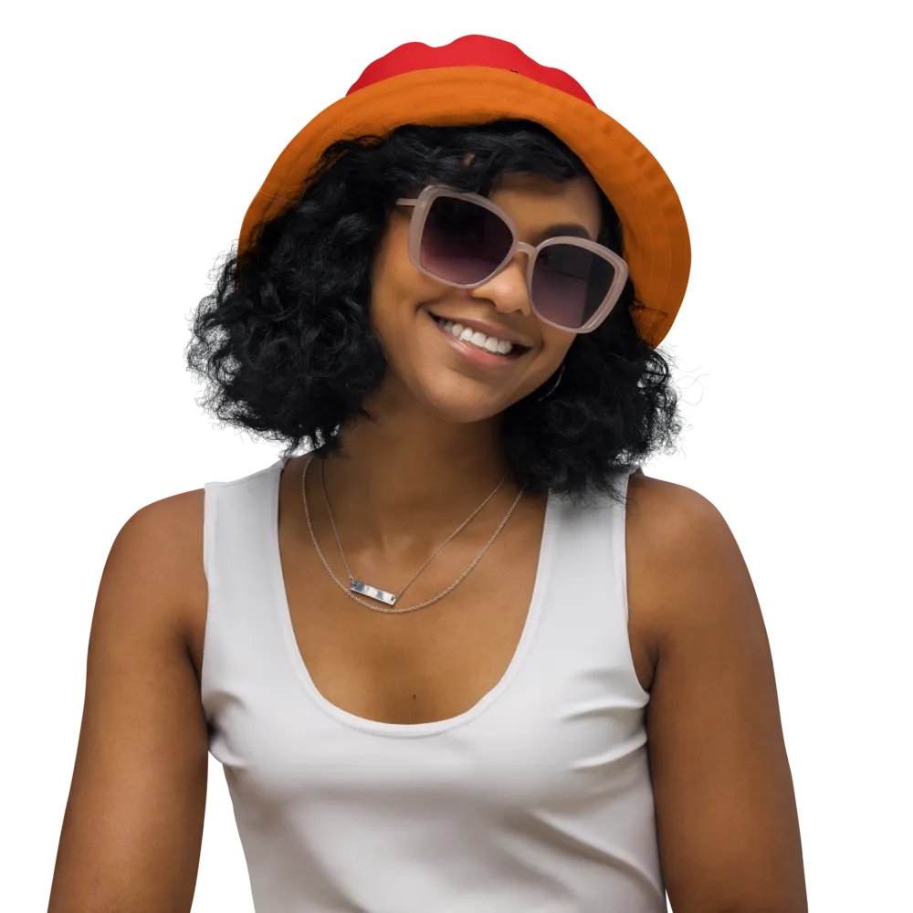 Sunny California Red/Orange Reversible Bucket Hat product image (3)