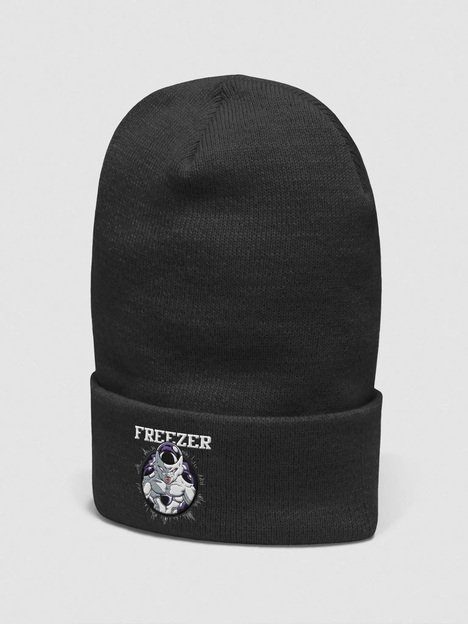 DBZ Freeza Stylized Warrior Embroidered Beanie Cap – Premium Knit Hat for Dragon Ball Z Fans product image (3)