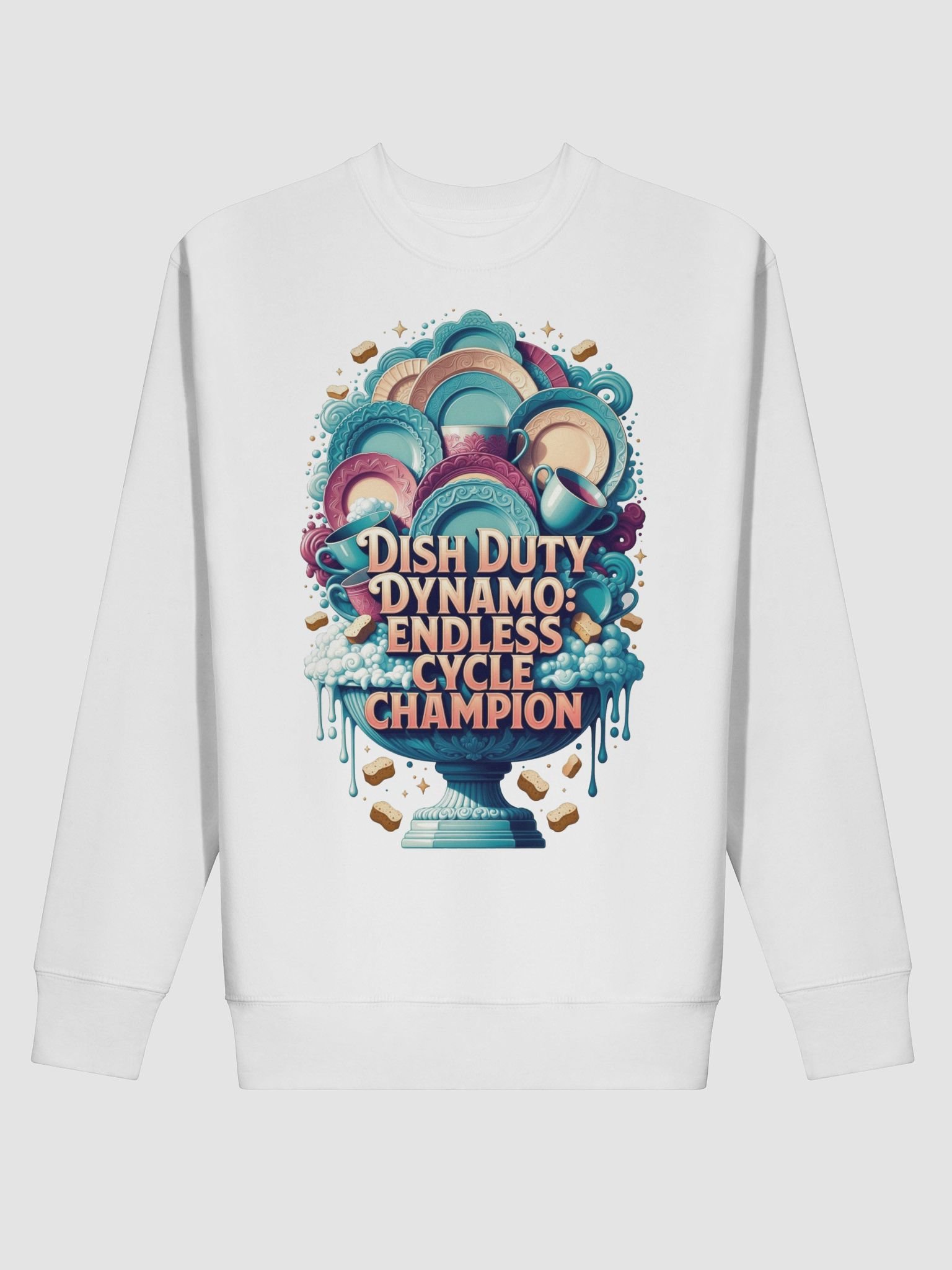 Dish Duty Dynamo Sweatshirt, Endless Cycle Champion Pullover, Funny Mom Gift product image (2)