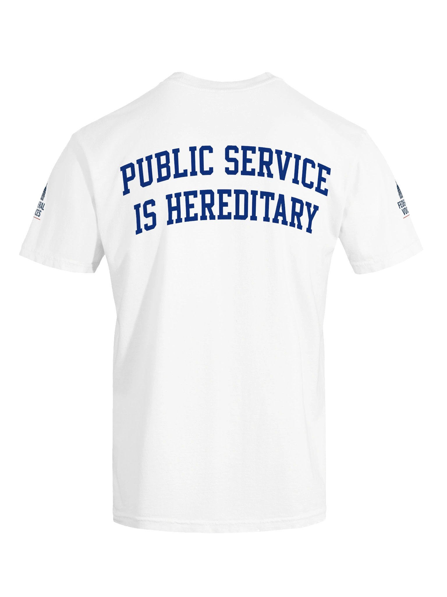 Nepo Fed White Tee — Public Service Is Hereditary product image (7)