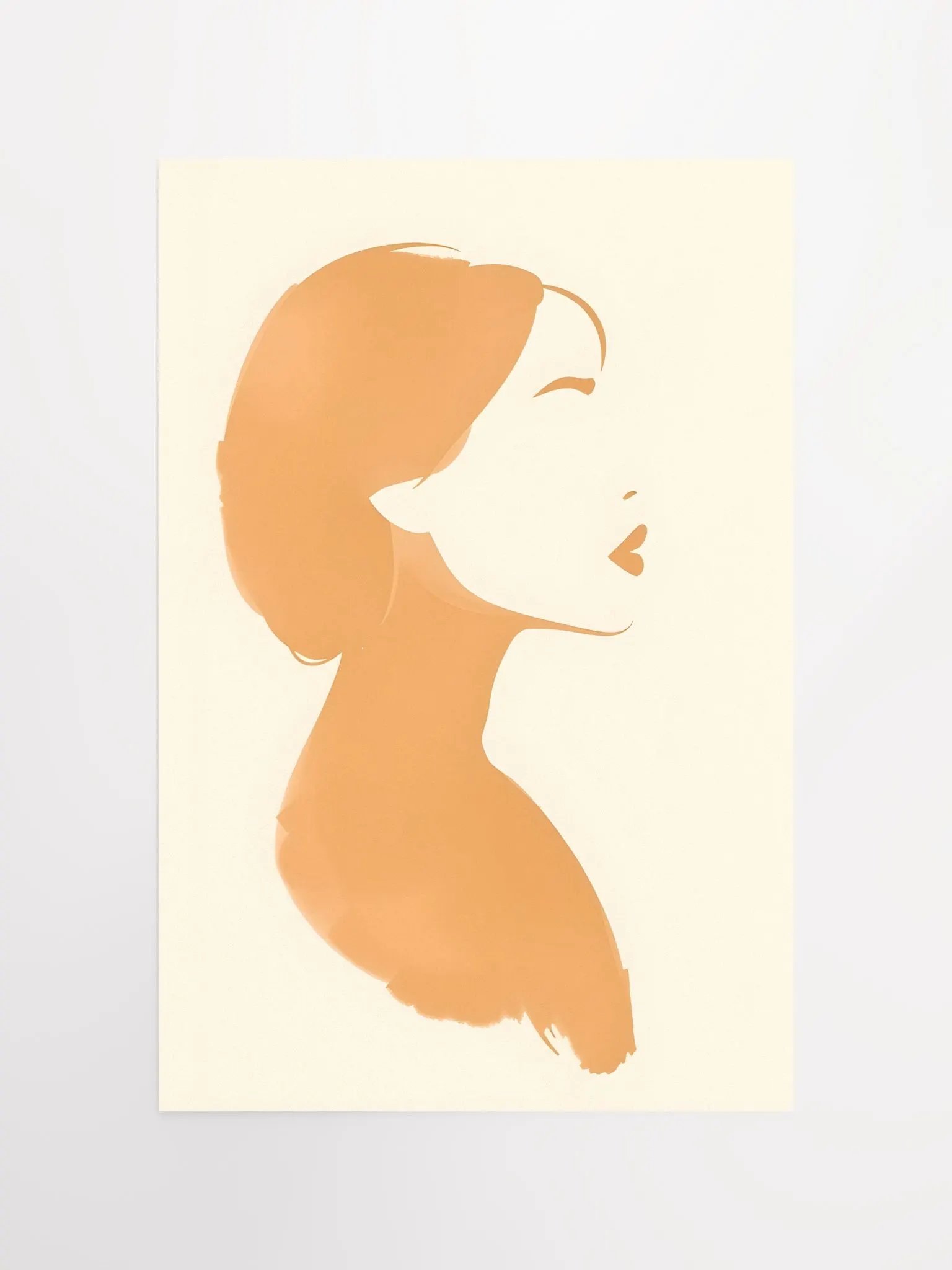 Woman Profile Silhouette in Terracotta product image (2)