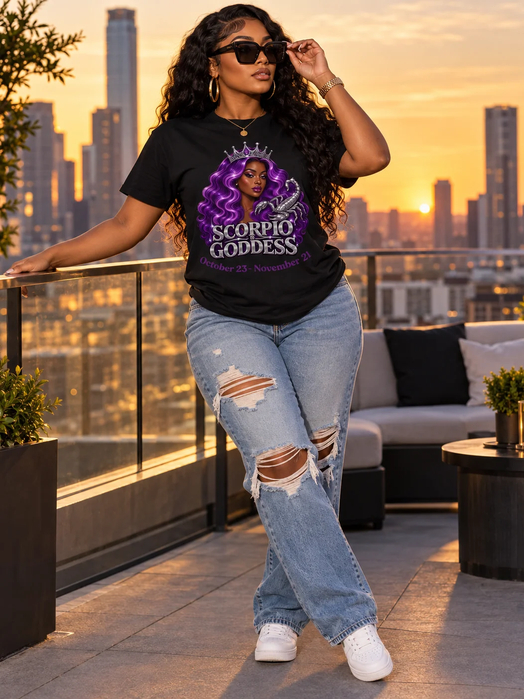Scorpio Goddess Zodiac Tee product image (2)