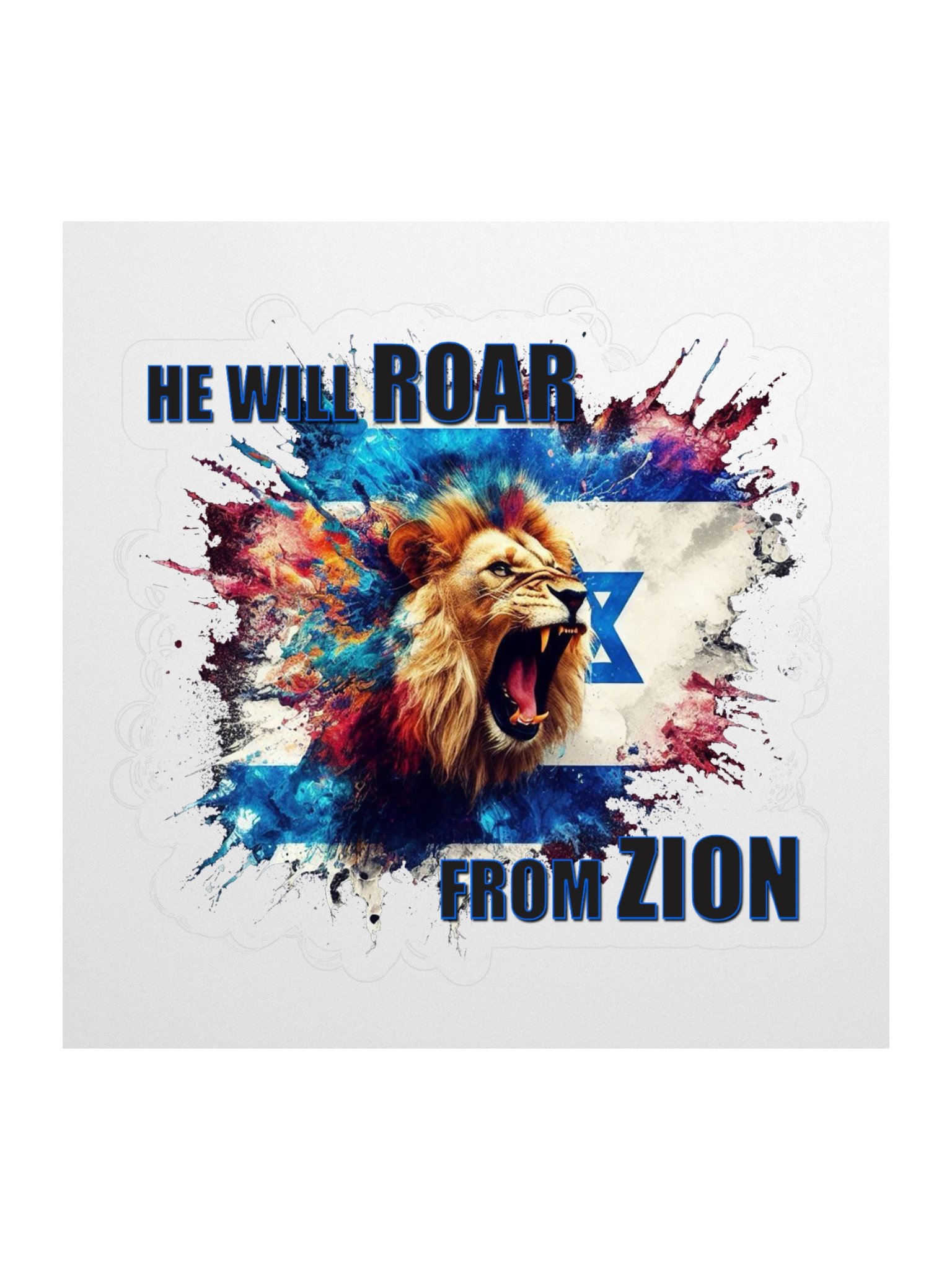 "HE WILL ROAR FROM ZION" Sticker Set product image (1)