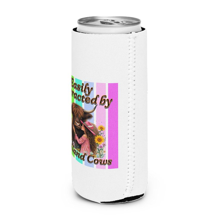 Easily Distracted By Highland Cow Embrace Can Cooler product image (2)