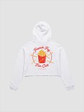 French Fry Fan Club Cropped Hoodie - White product image (1)