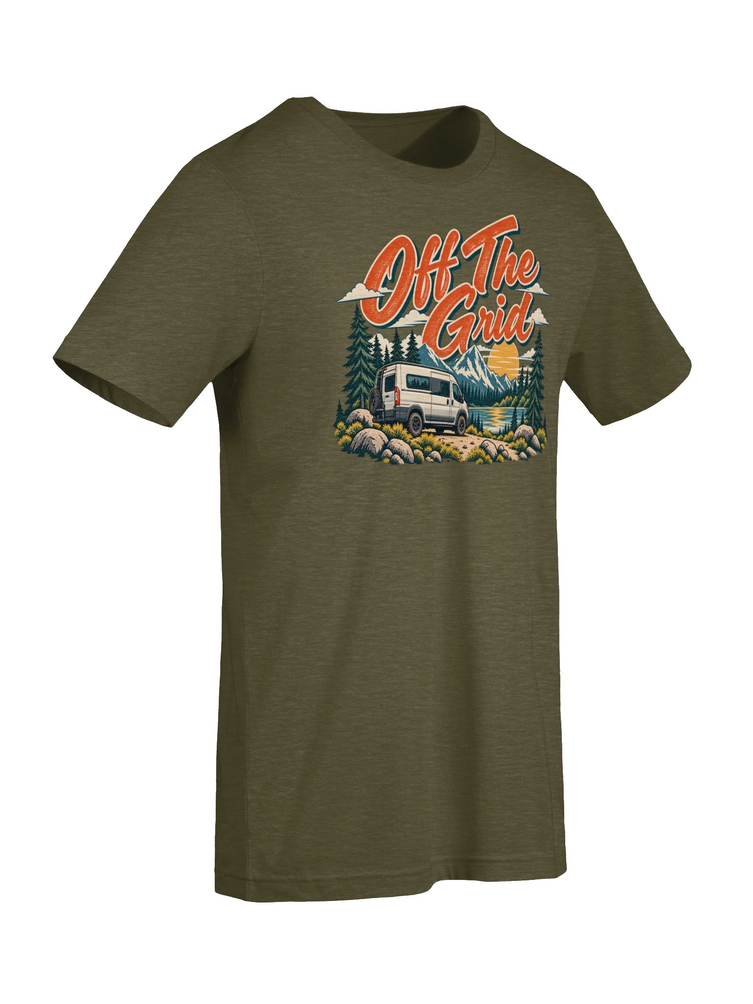 Off The Grid Nature Tee | Heather Olive product image (10)