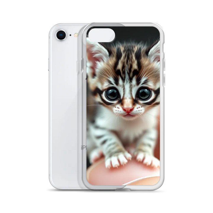 Striped Kitten on a Finger iPhone® Clear Case product image (51)