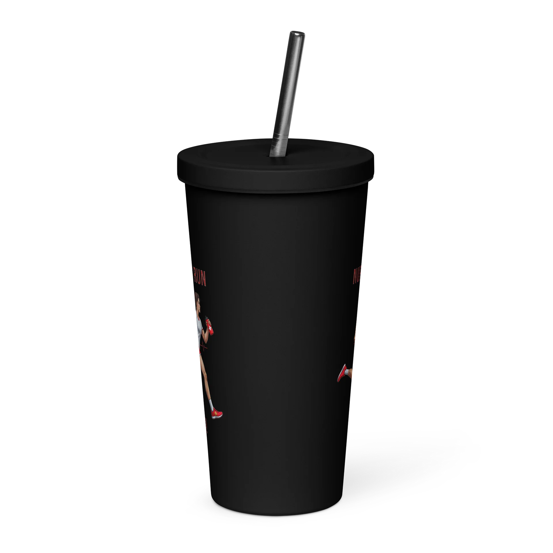 Nurse Athlete Tumbler with Straw | Ladies Running Edition product image (2)