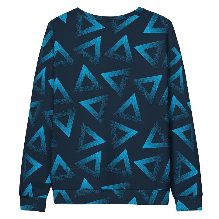 Comfortable Unisex Sweatshirt with Blue Triangles product image (2)