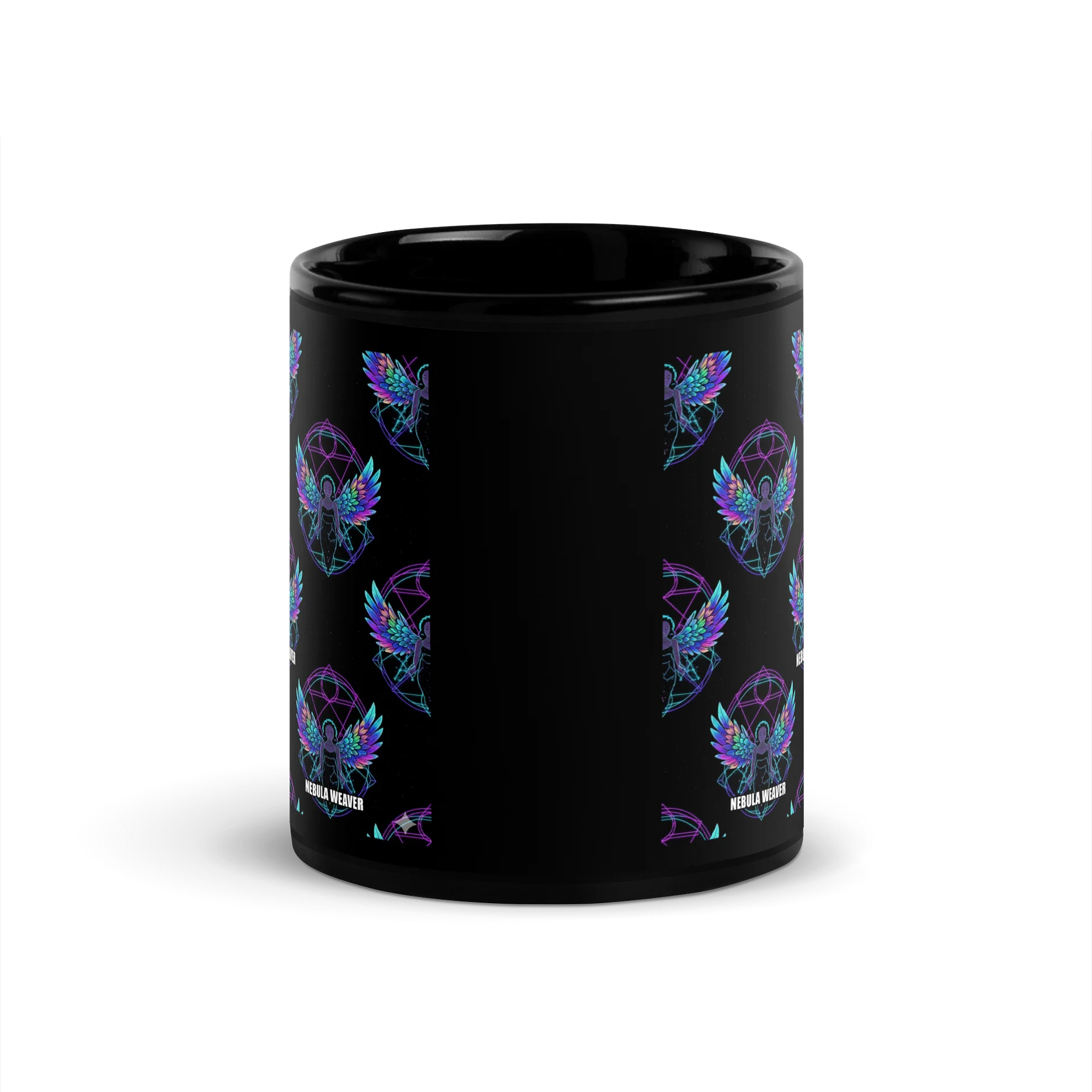 Nebula Weaver Black Glossy Mug product image (4)
