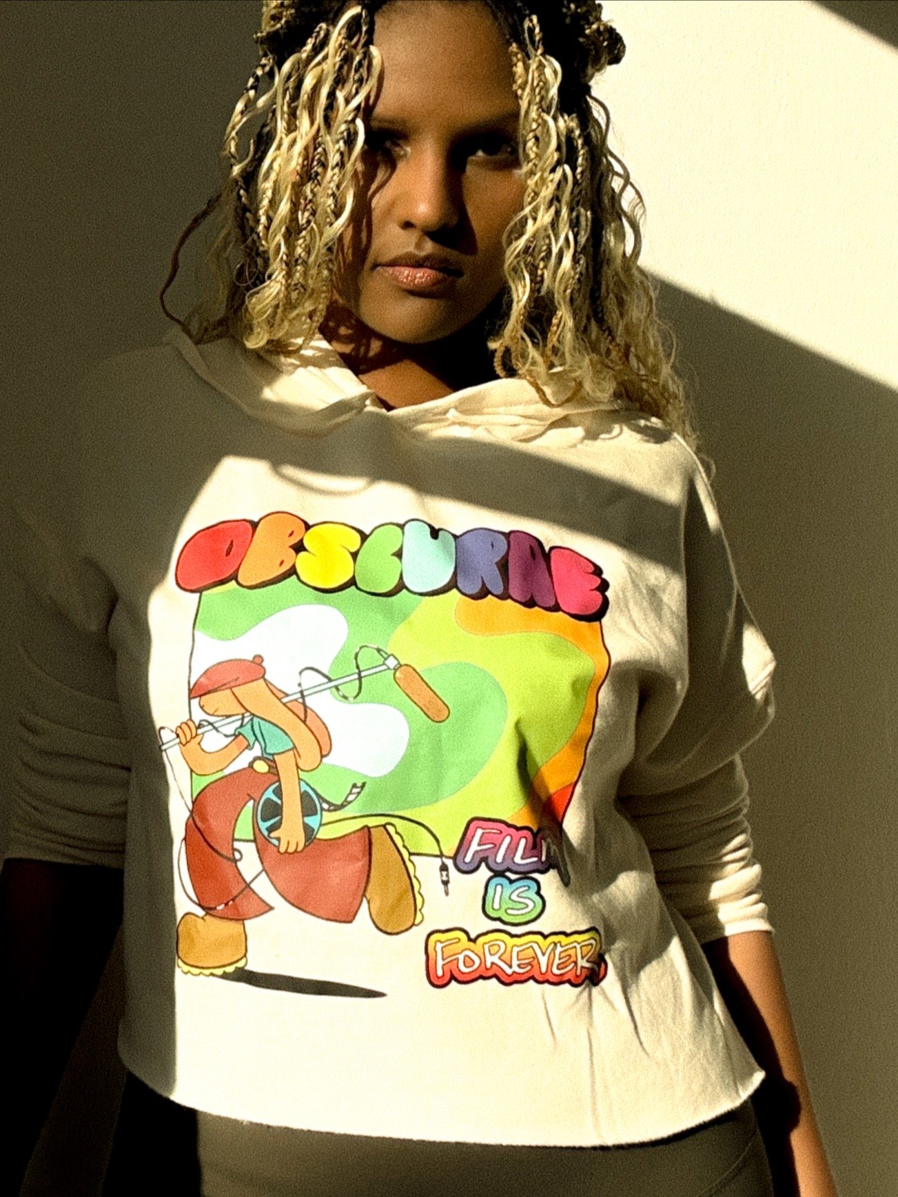 Film Is Forever Crop Hoodie (Rainbow) product image (3)