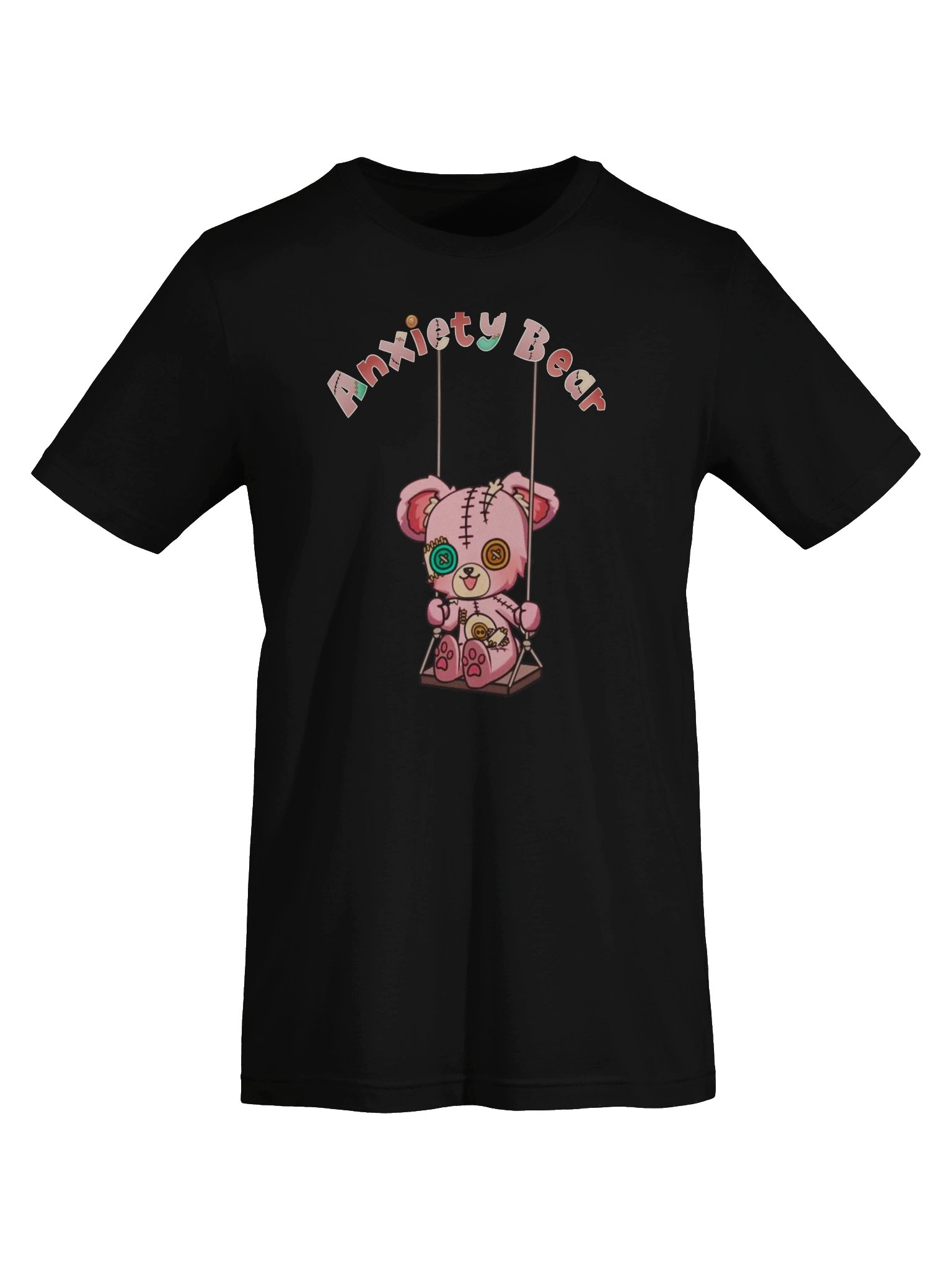 Anxiety Bear Swinging Unisex T-shirt product image (55)