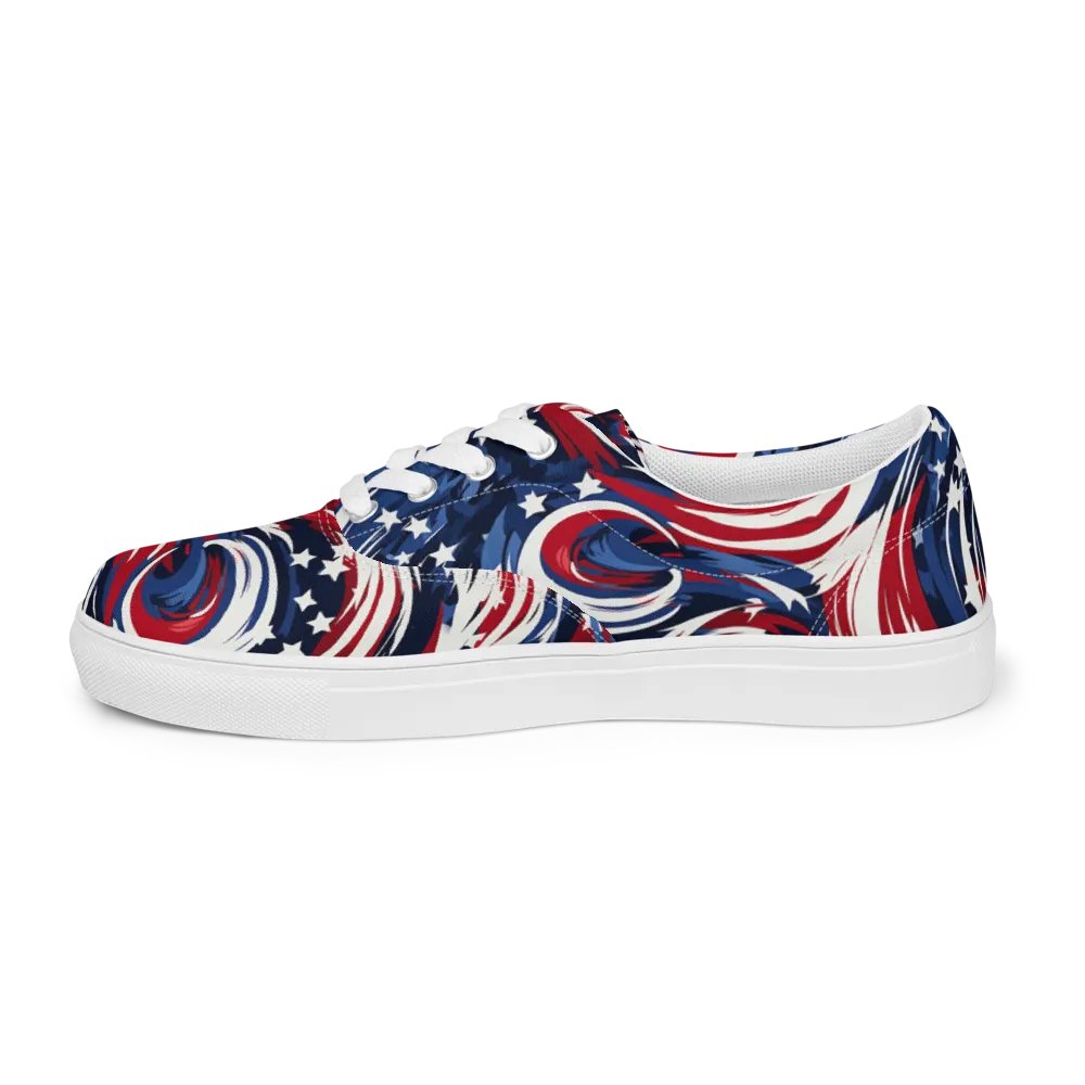 Patriotic Swirl Women's Canvas Shoes product image (8)