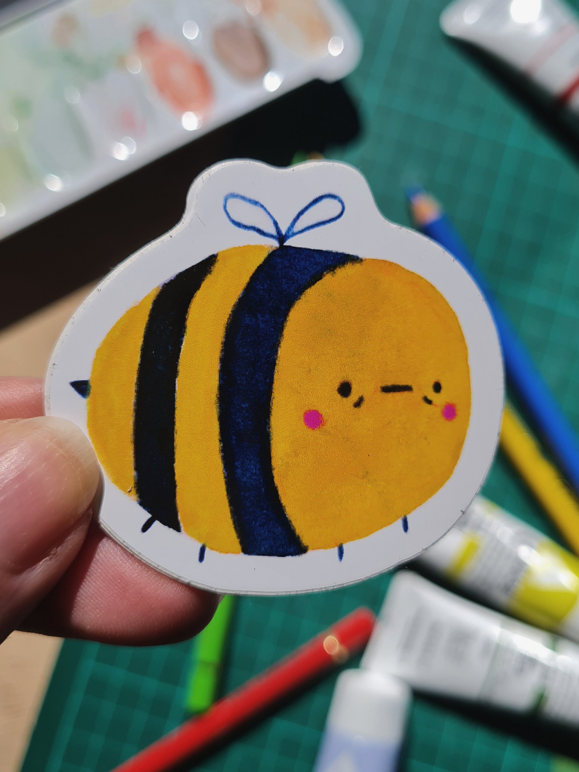 Derpy Bee Vinyl Sticker product image (1)
