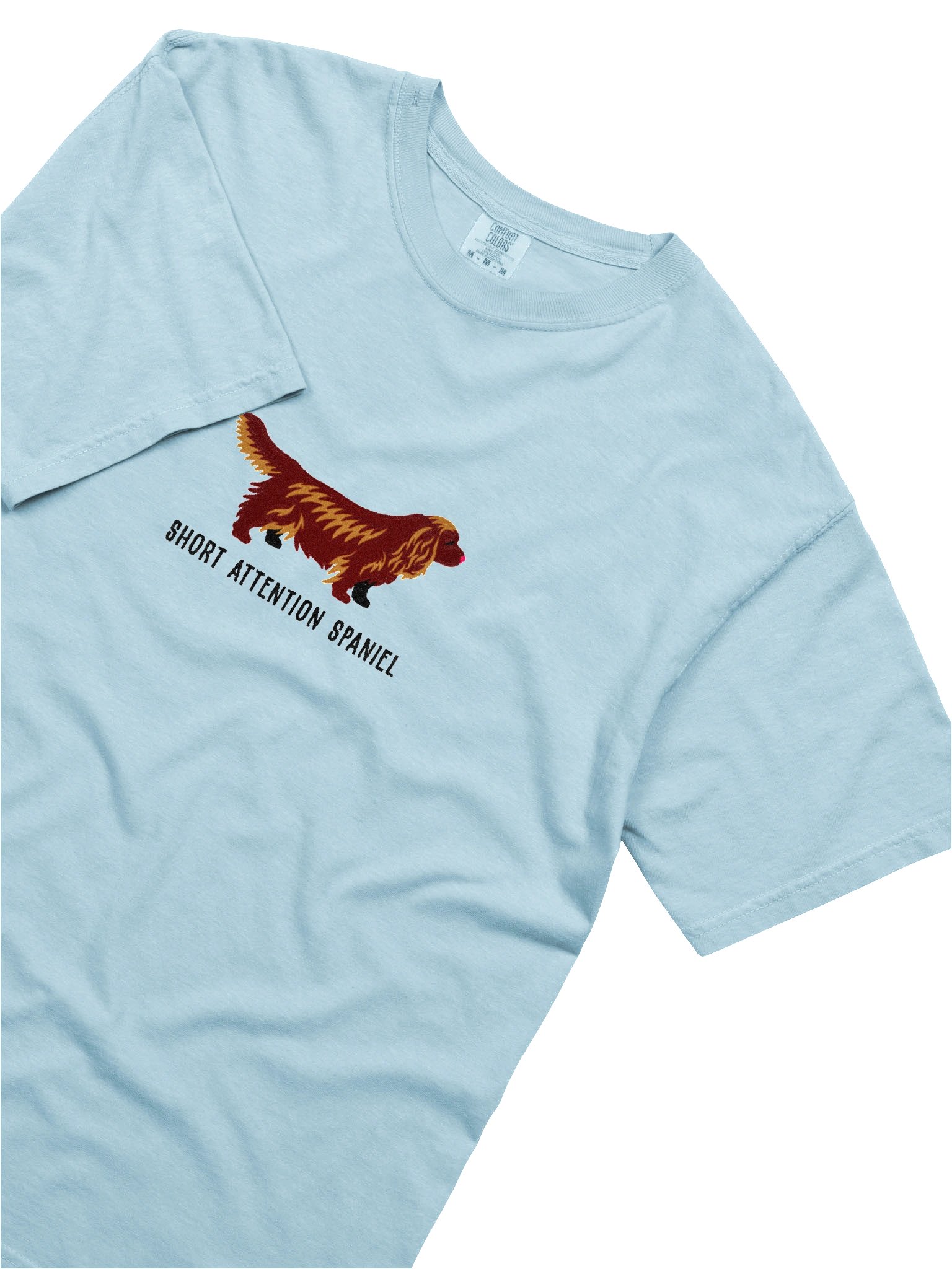 Short Attention Spaniel T-Shirt(Embroidered) of a Sussex Spaniel(Golden Liver) product image (8)