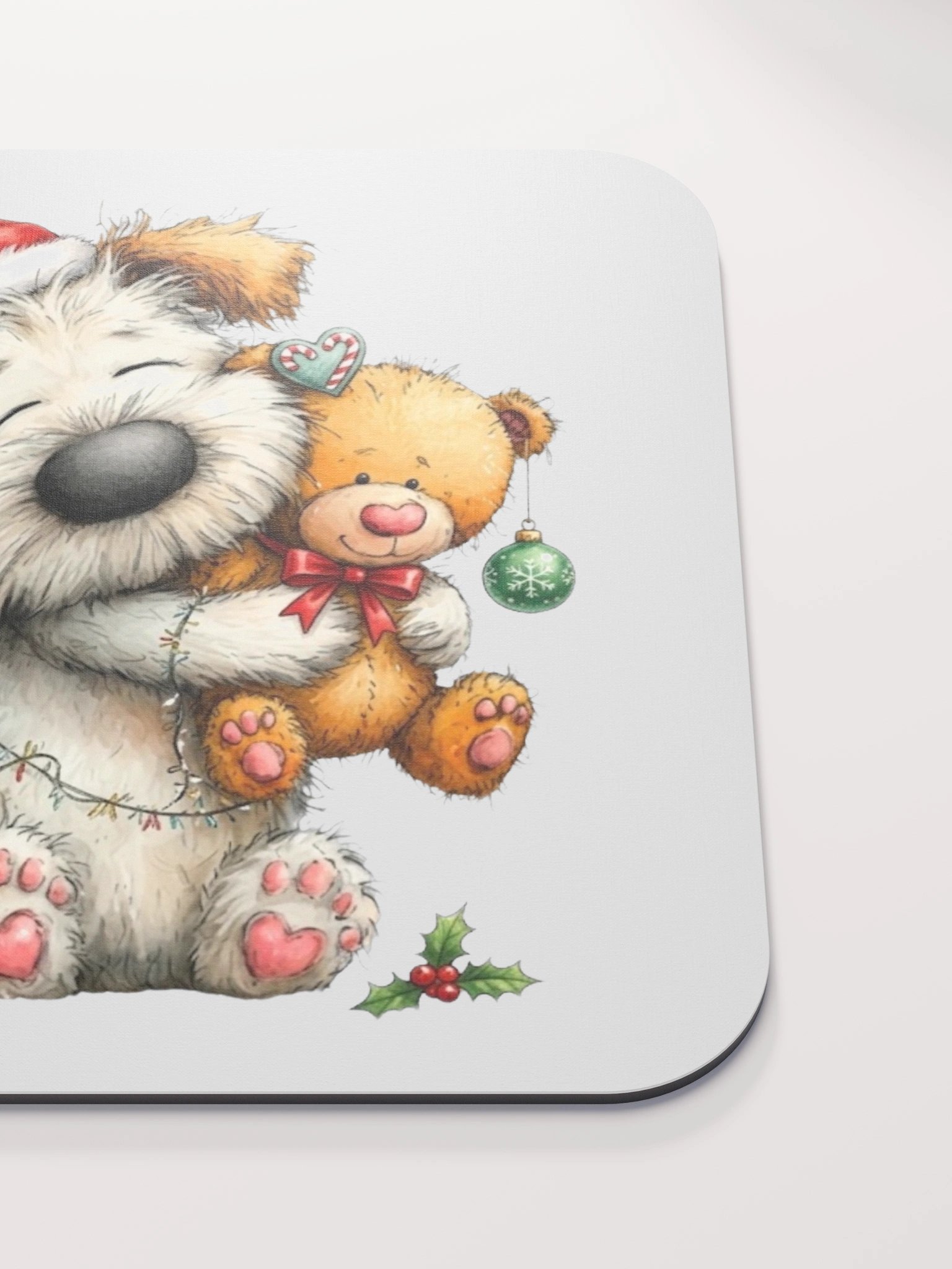 Christmas Dog Cat & Teddy Mouse Pad product image (5)