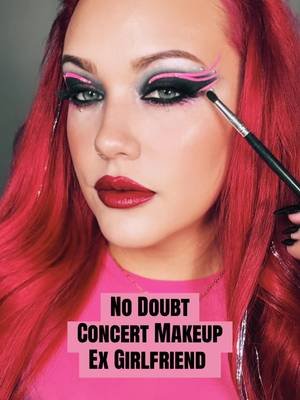 No Doubt concert makeup inspired by ex girlfriend using @Blend Bunny Cosmetics palette or the @BEAUTY BAY Smokey palette would work. Lip is Royal Vinyl Maybelline from Amazon. And UV pink water activated liner is also from Amazon. Going to the no doubt concert tonight at the sphere again in Las Vegas! SEO: alt makeup red hair red head dark makeup alt girl alternative makeup #altmakeup #makeup #nodoubt #altgirl 